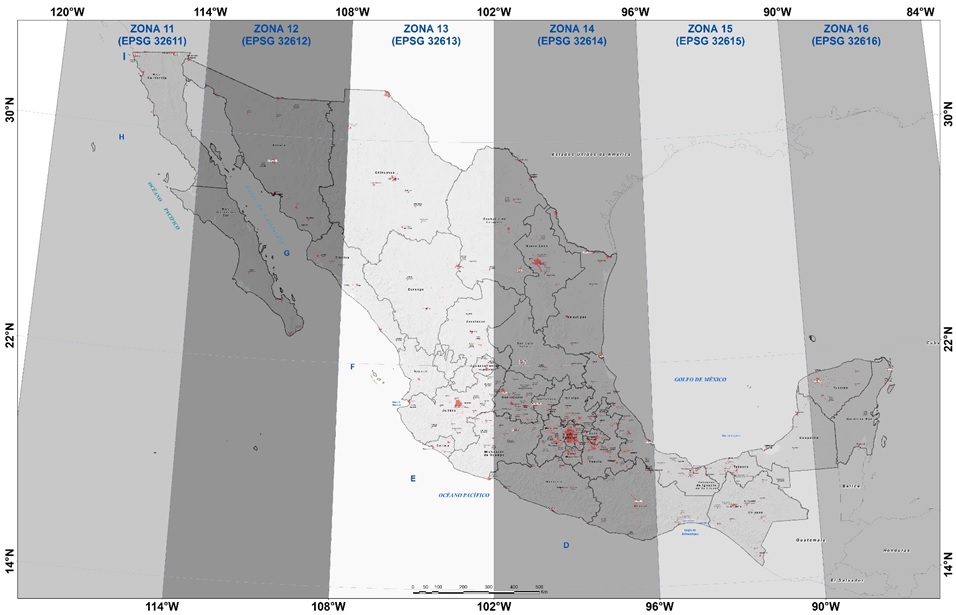 Zonas UTM para México